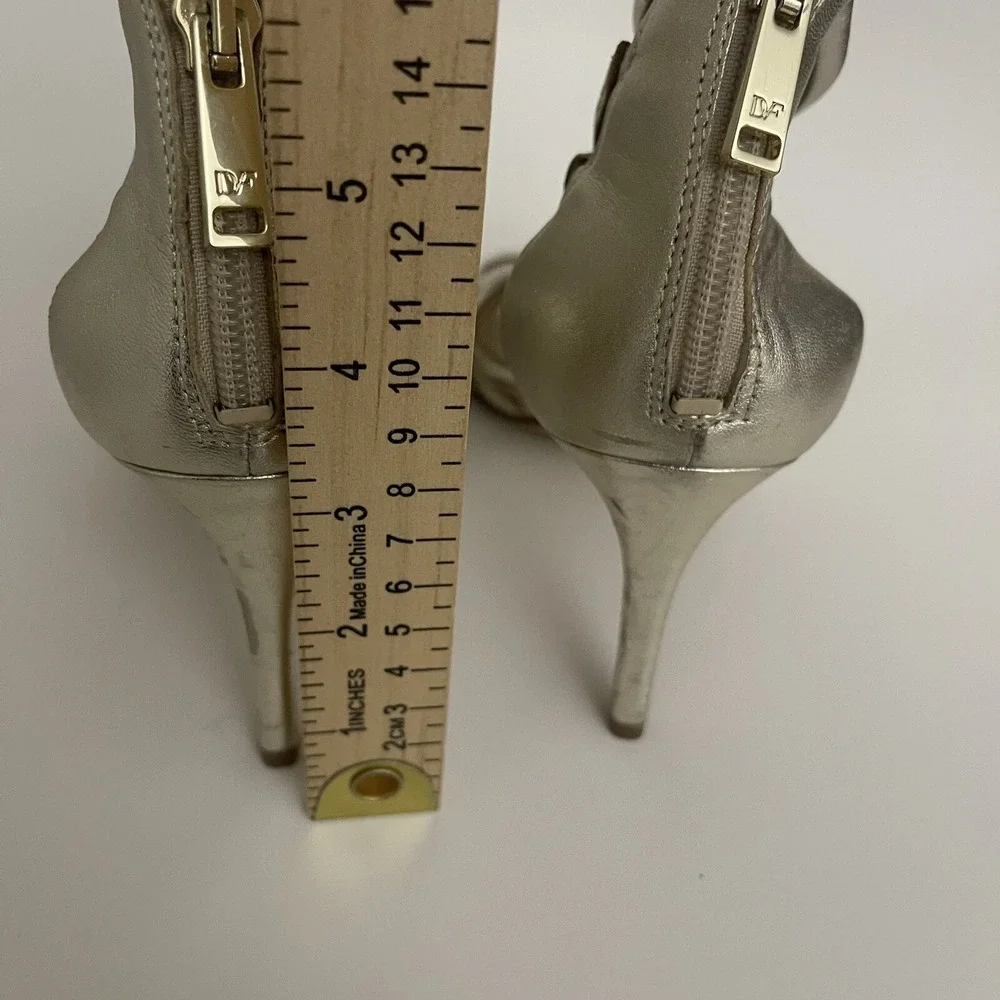 Diane von furstenberg sandal Metallic Heels ‎ Sandal 38 US8 Golden